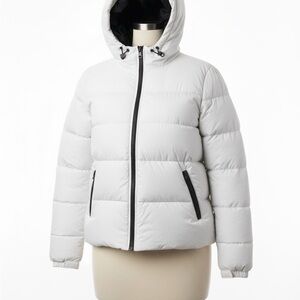 Men's Stylish White Puffer Jacket